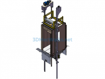 Cabin Elevator Structure - SolidWorks - Free Download