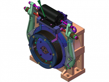 Three-dimensional modeling drawings of the elevator traction machine - SolidWorks - Free Download