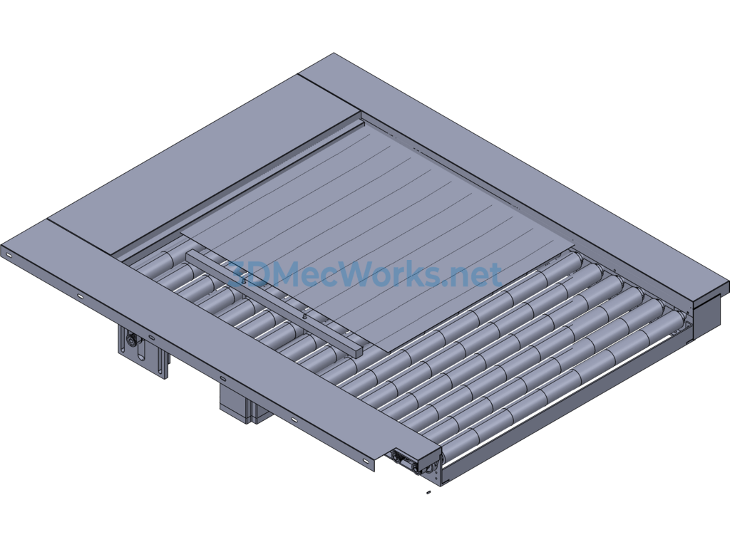 The End Mechanism of the Drum Conveyor Feed Inlet - SolidWorks - Free Download The End Mechanism of the Drum Conveyor Feed Inlet - Image 4