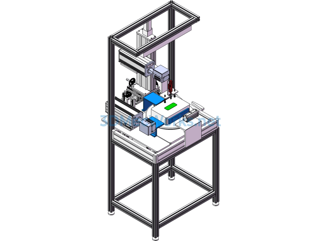 Online Square Shell Marking Machine - SolidWorks - Free Download Online Square Shell Marking Machine - Image 2