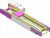 3d Model and Engineering Drawing of a Synchronous Belt Conveyor System